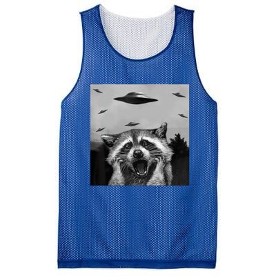 Alien Ufo Raccoon Mesh Reversible Basketball Jersey Tank