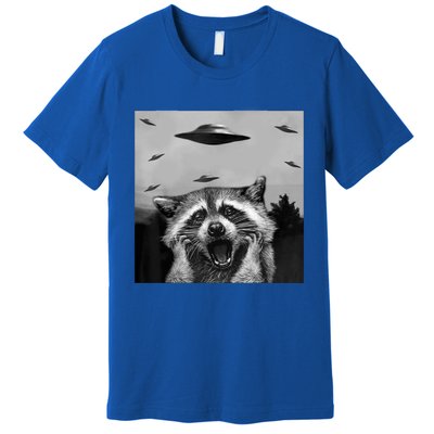 Alien Ufo Raccoon Premium T-Shirt