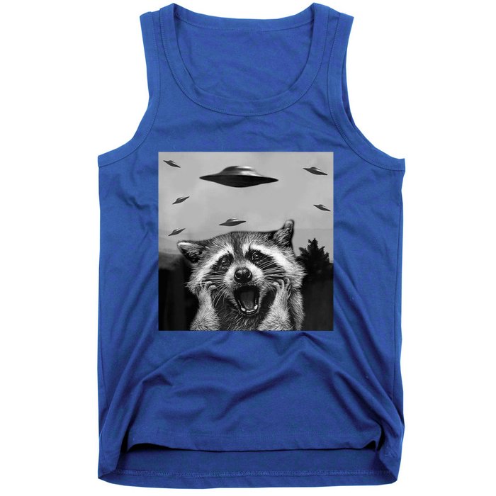 Alien Ufo Raccoon Tank Top