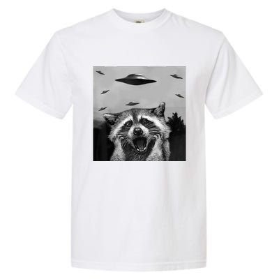 Alien Ufo Raccoon Garment-Dyed Heavyweight T-Shirt