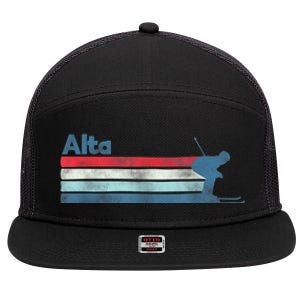 Alta Utah Retro Ski 7 Panel Mesh Trucker Snapback Hat