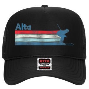 Alta Utah Retro Ski High Crown Mesh Back Trucker Hat