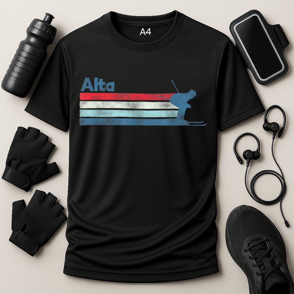 Alta Utah Retro Ski Cooling Performance Crew T-Shirt