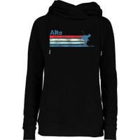 Alta Utah Retro Ski Womens Funnel Neck Pullover Hood