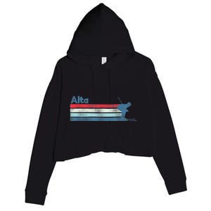 Alta Utah Retro Ski Crop Fleece Hoodie