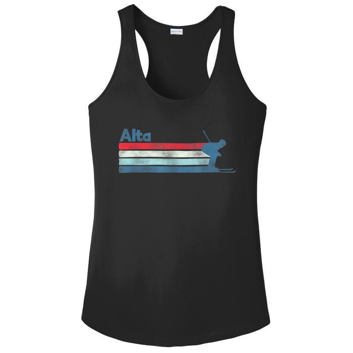 Alta Utah Retro Ski Ladies PosiCharge Competitor Racerback Tank