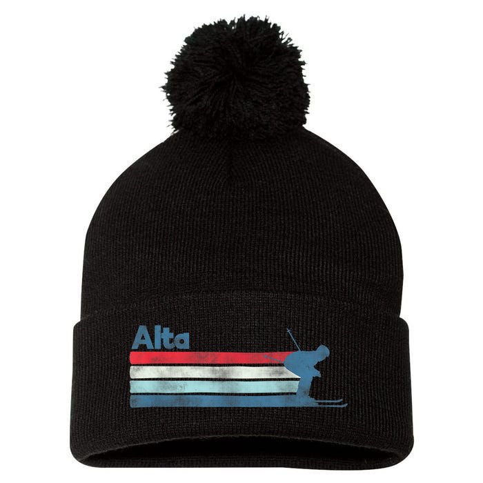 Alta Utah Retro Ski Pom Pom 12in Knit Beanie