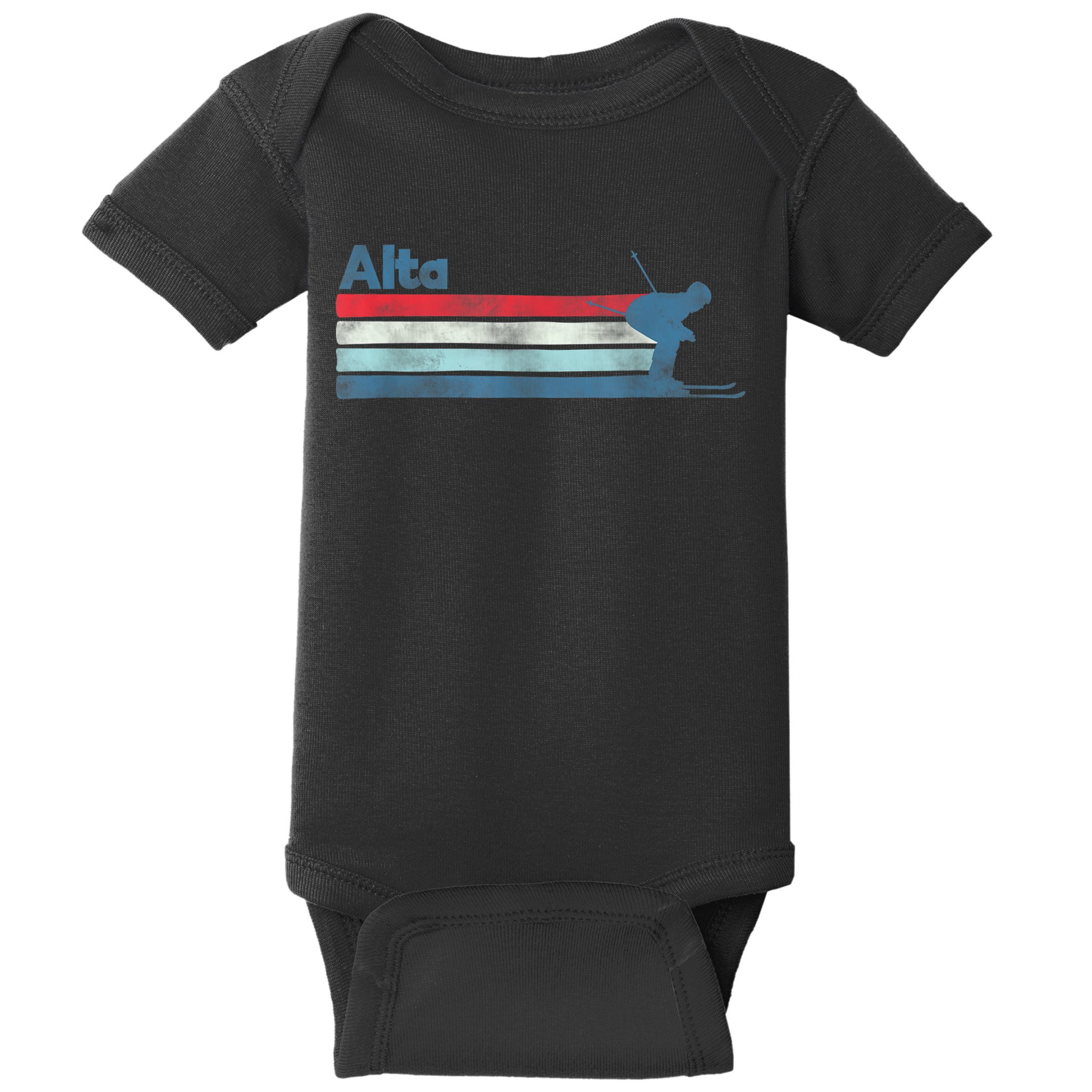 Alta Utah Retro Ski Baby Bodysuit