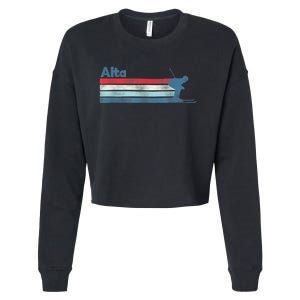 Alta Utah Retro Ski Cropped Pullover Crew