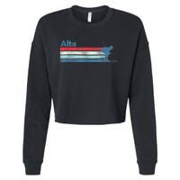 Alta Utah Retro Ski Cropped Pullover Crew