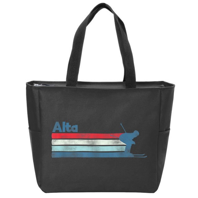 Alta Utah Retro Ski Zip Tote Bag