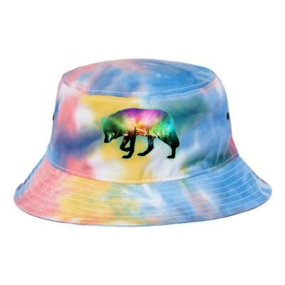 Aurora Borealis Wolf Wilderness Tie Dye Newport Bucket Hat