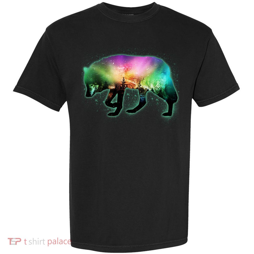 Aurora Borealis Wolf Wilderness Garment-Dyed Heavyweight T-Shirt