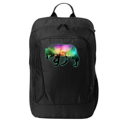 Aurora Borealis Wolf Wilderness City Backpack