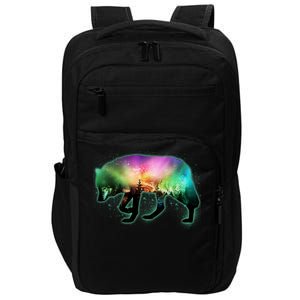 Aurora Borealis Wolf Wilderness Impact Tech Backpack