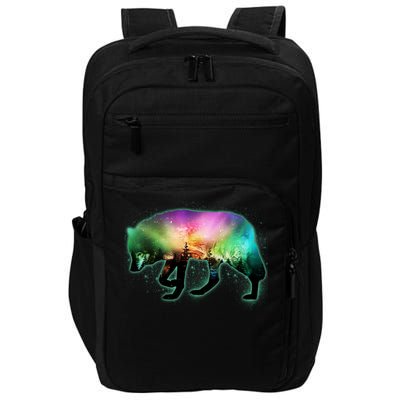 Aurora Borealis Wolf Wilderness Impact Tech Backpack