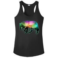 Aurora Borealis Wolf Wilderness Ladies PosiCharge Competitor Racerback Tank