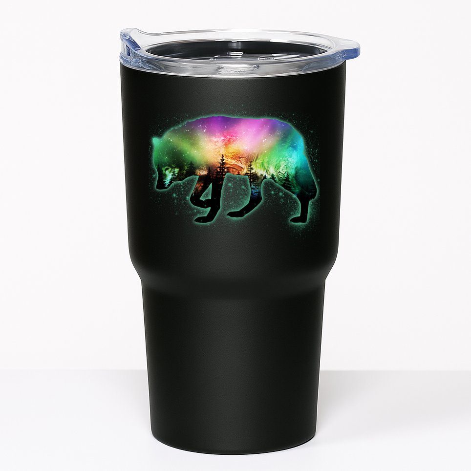 Aurora Borealis Wolf Wilderness Tumbler