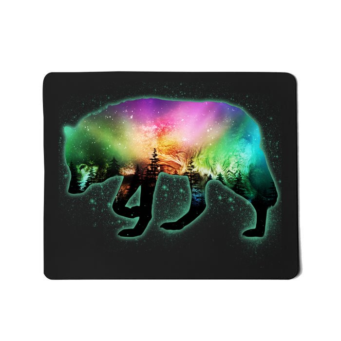 Aurora Borealis Wolf Wilderness Mousepad