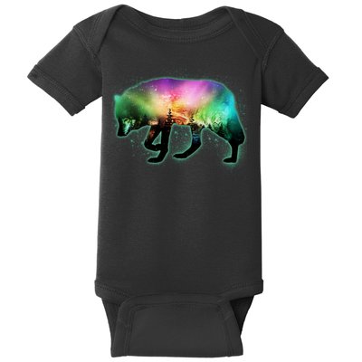 Aurora Borealis Wolf Wilderness Baby Bodysuit