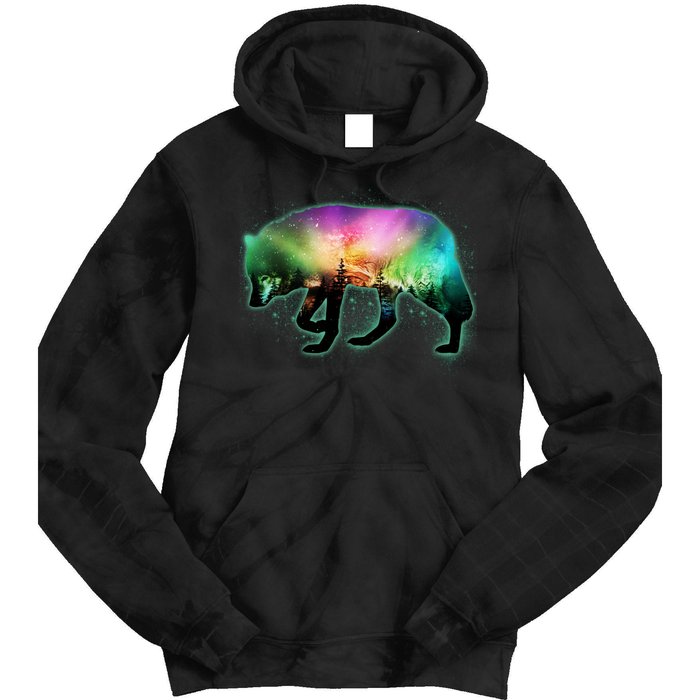 Aurora Borealis Wolf Wilderness Tie Dye Hoodie