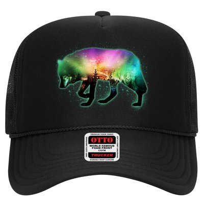 Aurora Borealis Wolf Wilderness Trucker Hat