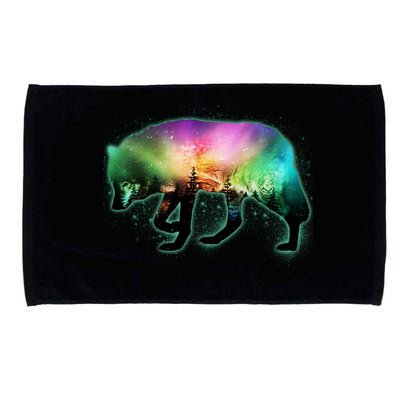 Aurora Borealis Wolf Wilderness Microfiber Hand Towel