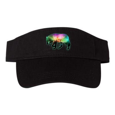 Aurora Borealis Wolf Wilderness Valucap Bio-Washed Visor