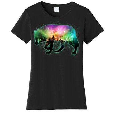 Aurora Borealis Wolf Wilderness Women's T-Shirt