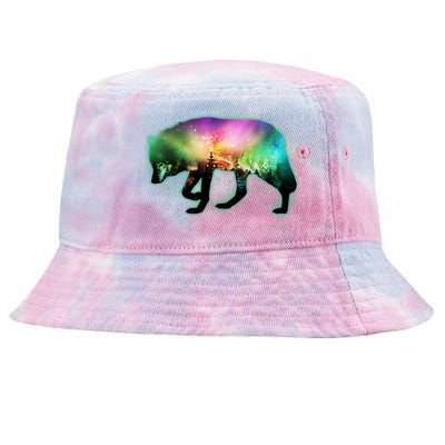 Aurora Borealis Wolf Wilderness Tie-Dyed Bucket Hat