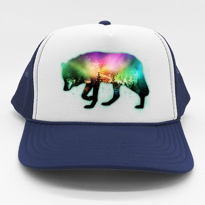 Aurora Borealis Wolf Wilderness Trucker Hat