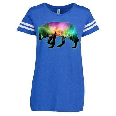 Aurora Borealis Wolf Wilderness Enza Ladies Jersey Football T-Shirt