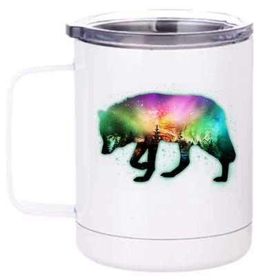 Aurora Borealis Wolf Wilderness 12 oz Stainless Steel Tumbler Cup