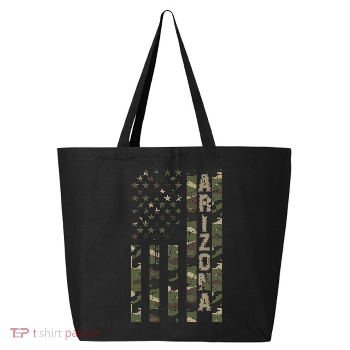 Arizona United States Distressed Camo W Us Flag 25L Jumbo Tote