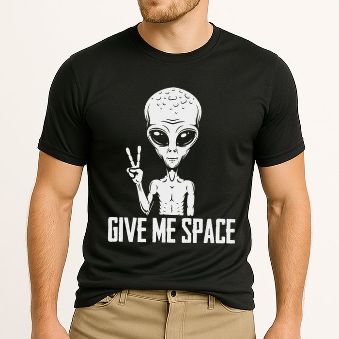 Alien Ufo Space Ship Extraterrestrial Give Me Space Cooling Performance Crew T-Shirt