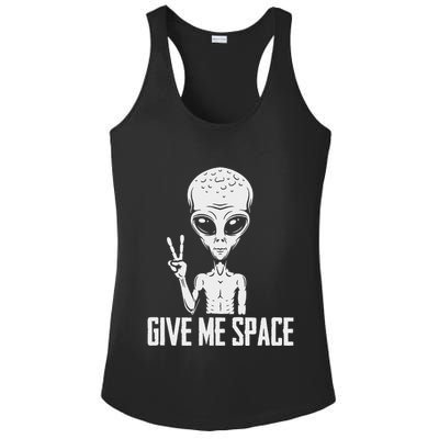 Alien Ufo Space Ship Extraterrestrial Give Me Space Ladies PosiCharge Competitor Racerback Tank