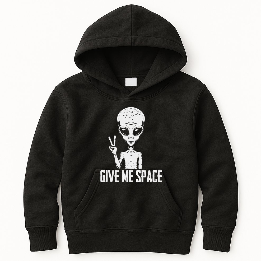 Alien Ufo Space Ship Extraterrestrial Give Me Space Kids Hoodie
