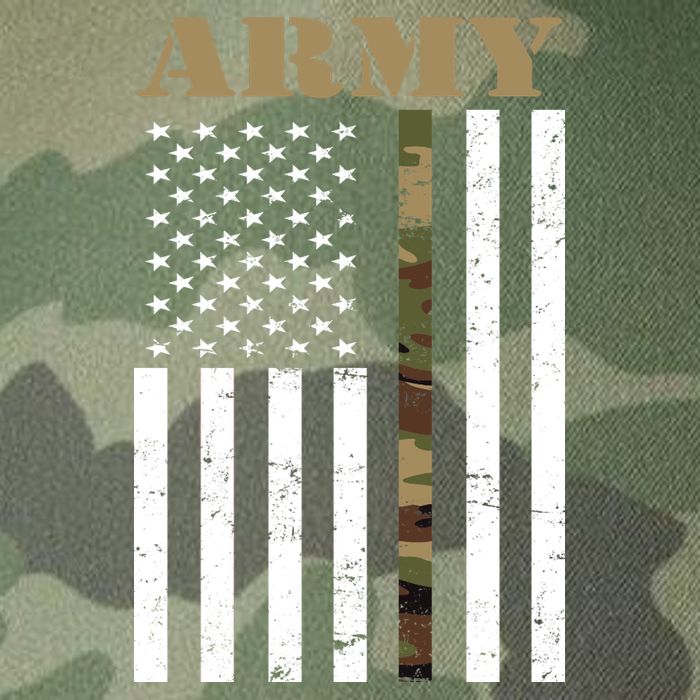 Army United States Thin Camo Line Flag Front And Back Legacy Tie Dye Trucker Hat