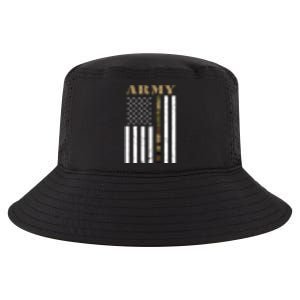 Army United States Thin Camo Line Flag Front And Back Cool Comfort Performance Bucket Hat