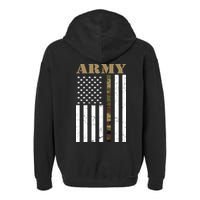 Army United States Thin Camo Line Flag Front And Back Garment-Dyed Fleece Hoodie
