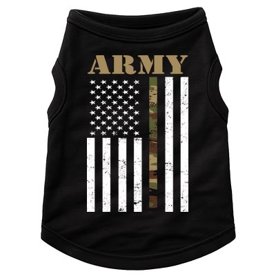 Army United States Thin Camo Line Flag Front And Back Doggie Tank