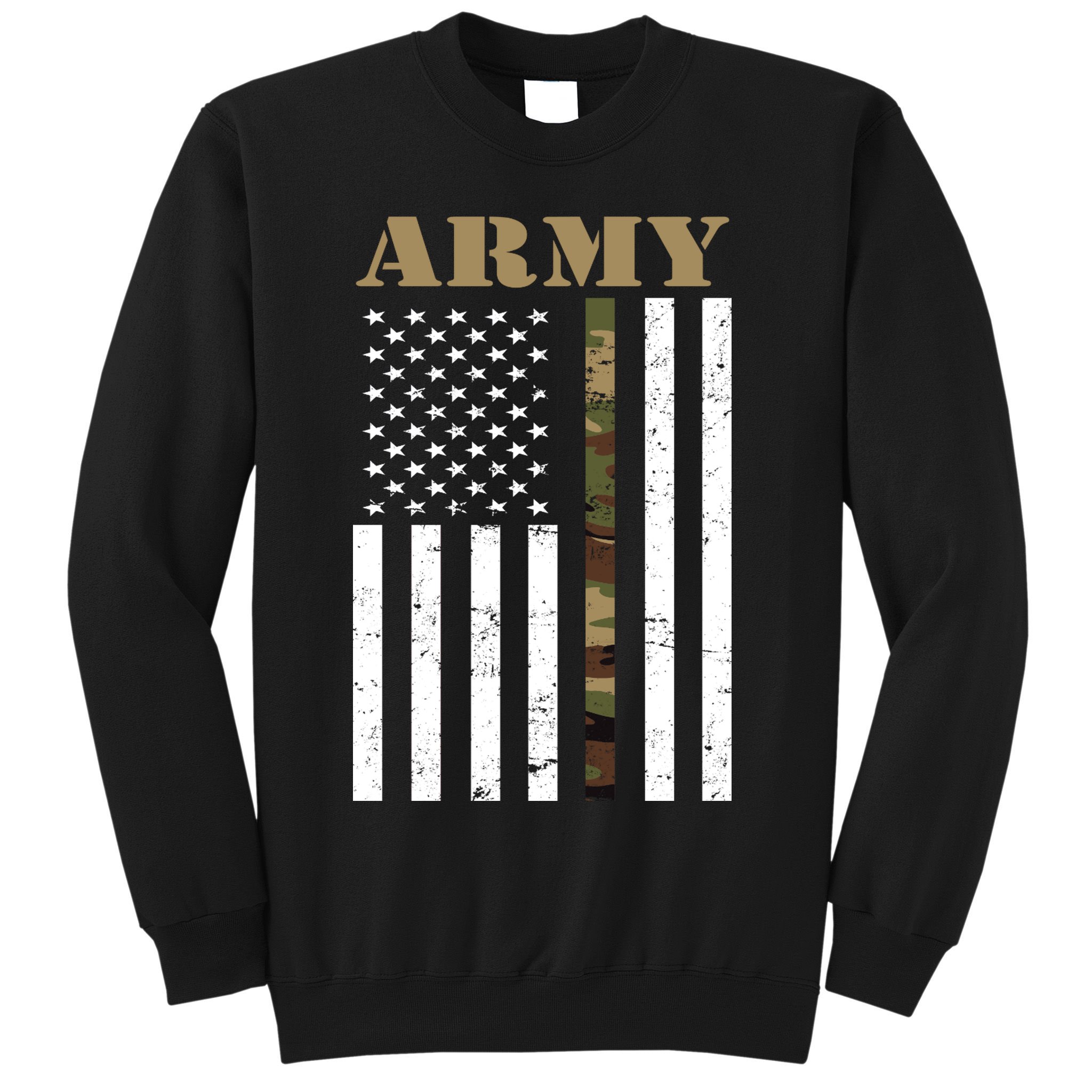 Army United States Thin Camo Line Flag Front And Back Sweatshirt