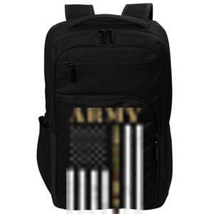 Army United States Thin Camo Line Flag Front And Back Impact Tech Backpack