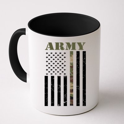 Army United States Thin Camo Line Flag Front And Back Mug