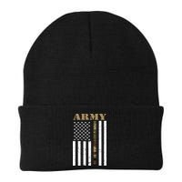 Army United States Thin Camo Line Flag Front And Back Beanie