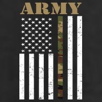 Army United States Thin Camo Line Flag Front And Back Beanie