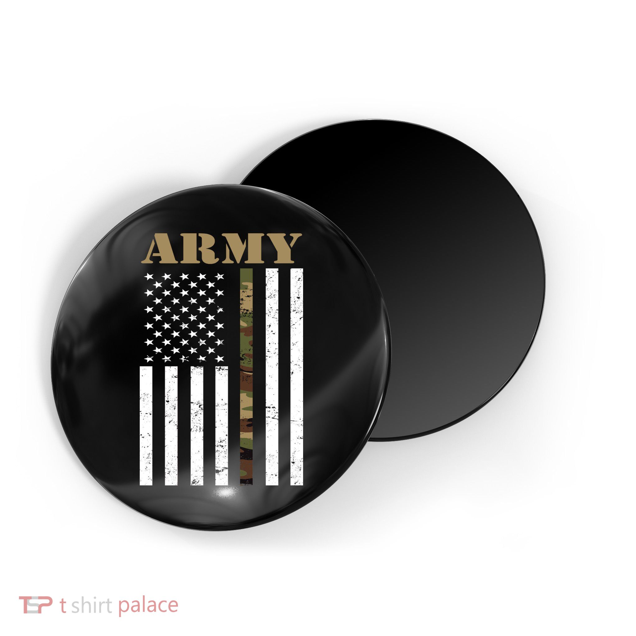 Army United States Thin Camo Line Flag Front And Back Magnet