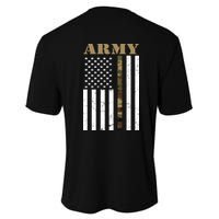 Army United States Thin Camo Line Flag Front And Back Youth Performance Sprint T-Shirt
