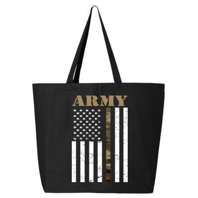 Army United States Thin Camo Line Flag Front And Back 25L Jumbo Tote
