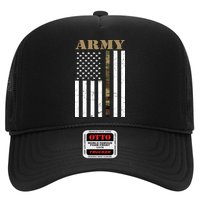 Army United States Thin Camo Line Flag Front And Back Trucker Hat